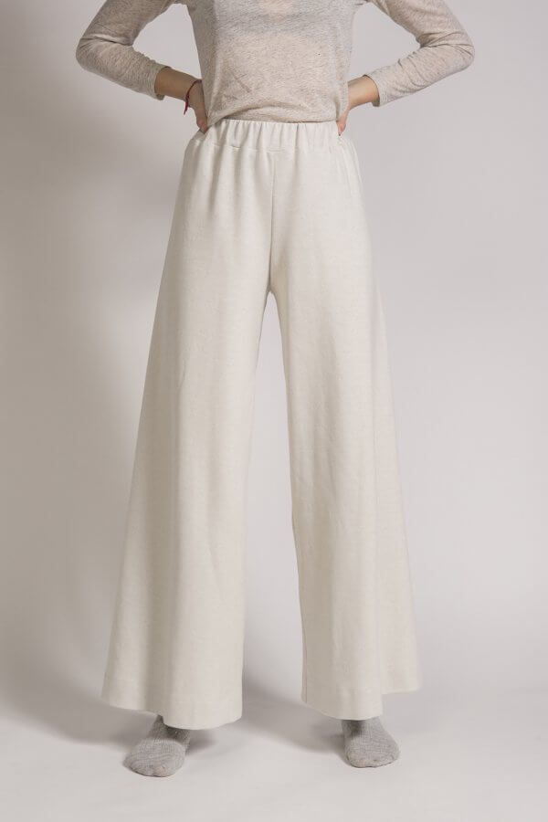 Pantalone Palazzo panna - immagine 4