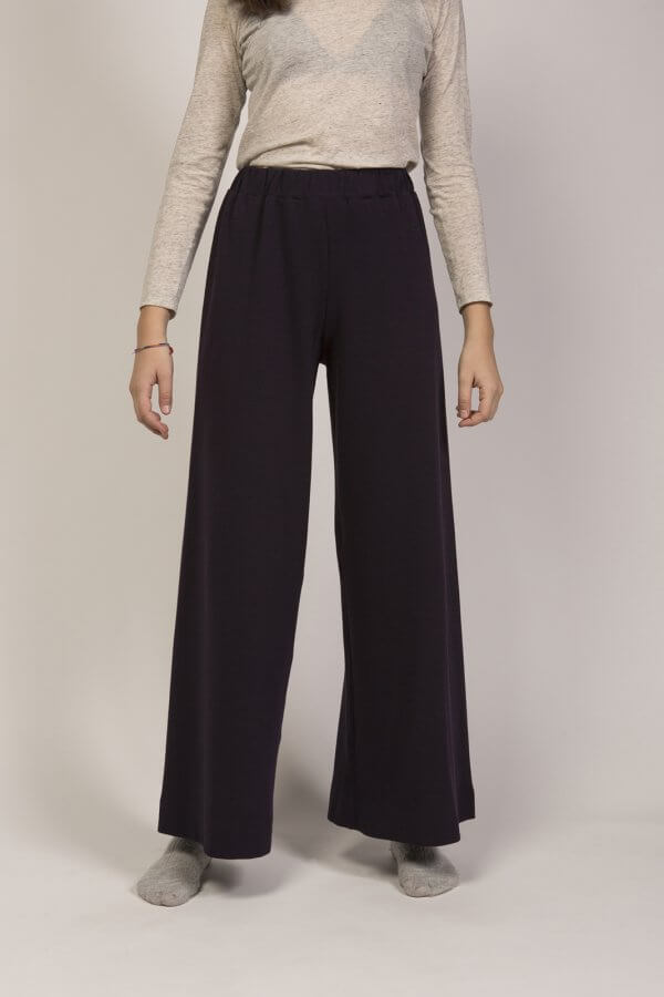 Pantalone Palazzo melanzana - immagine 3
