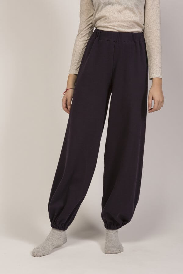 Pantalone Aladino blu e castagna - immagine 2