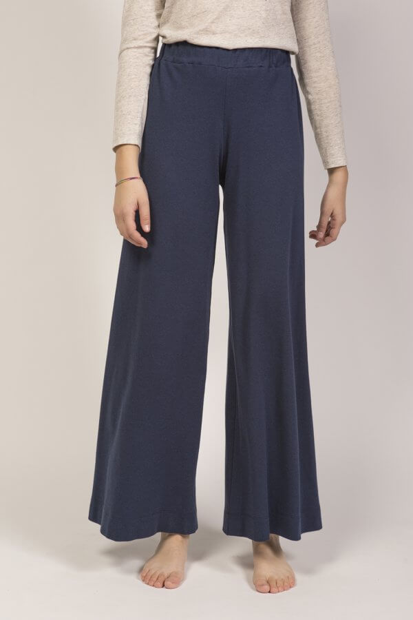 Pantalone Palazzo blu mare - immagine 2