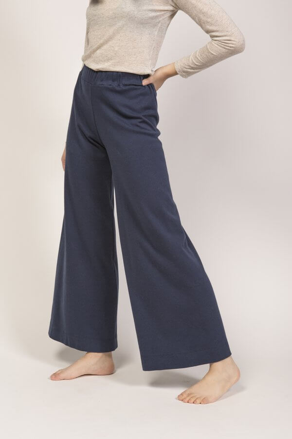 Pantalone Palazzo blu mare - immagine 4