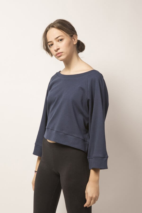 Felpa Raglan blu mare - immagine 3